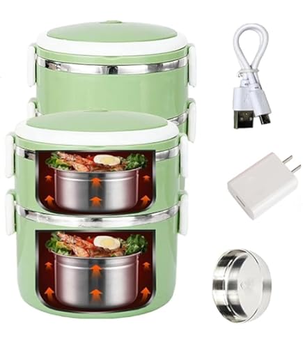Amazon | JoFist電熱弁当箱 1.5L 大容量 保温力最強 免注水加熱 USB